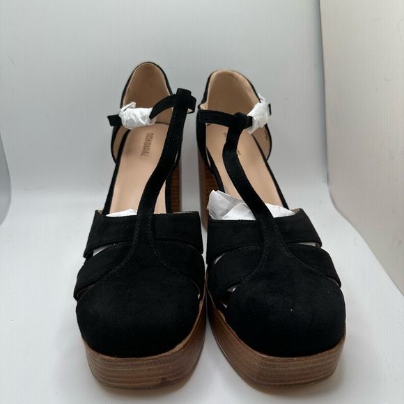 CUSHIONAIRE Women's Mary Jane Platform Heels +Memory Foam 11 BLACK - Picture 2 of 7